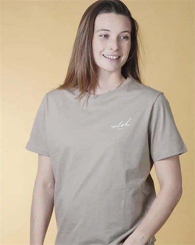 Elsk - Signed Basic Womens Casual T-shirt - Cashew Beige